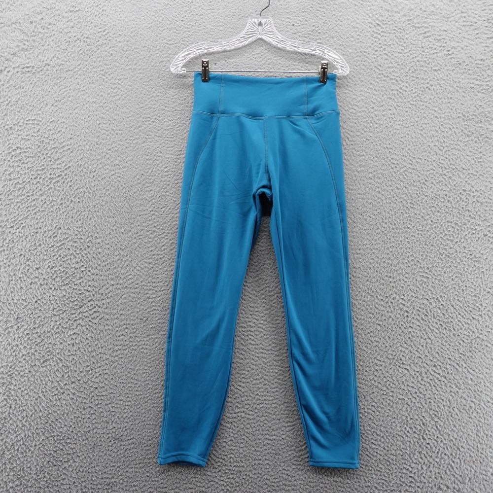 BSP Womens Teal Blue High Waist Athletic Ankle Leggings Small NEW
